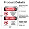 Signmission Do Not Enter Hazardous Area Bilingual Danger Sign, Vinyl Decal, 10in W x 14in L, 2PK OS-2PACK-DS-D-1014-VS-1133 - alternate 4